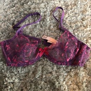 Purple and Pink Agent Provocateur Lacey Bra